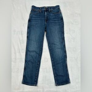 Madewell Stovepipe Jeans Size 27 Blue Cropped Straight Leg High Rise